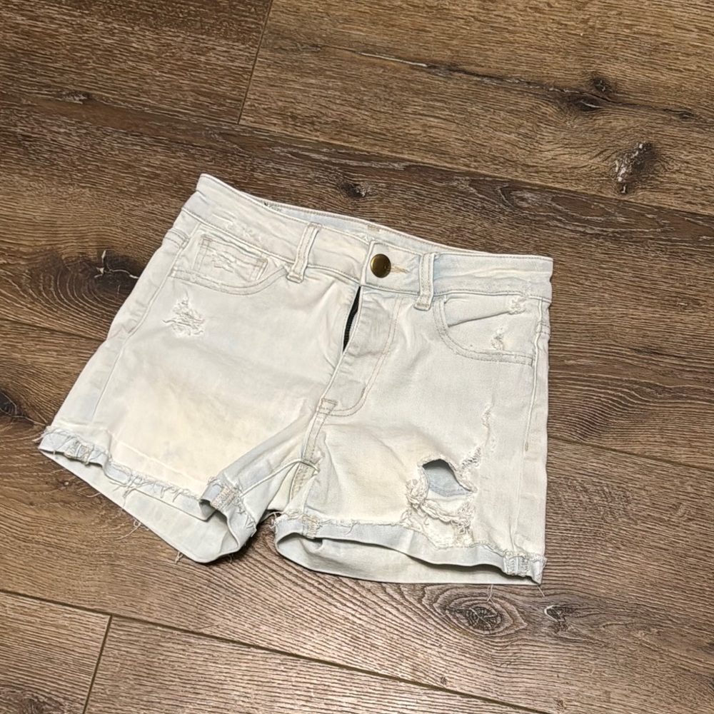 American Eagle light blue hi rise shortie 0